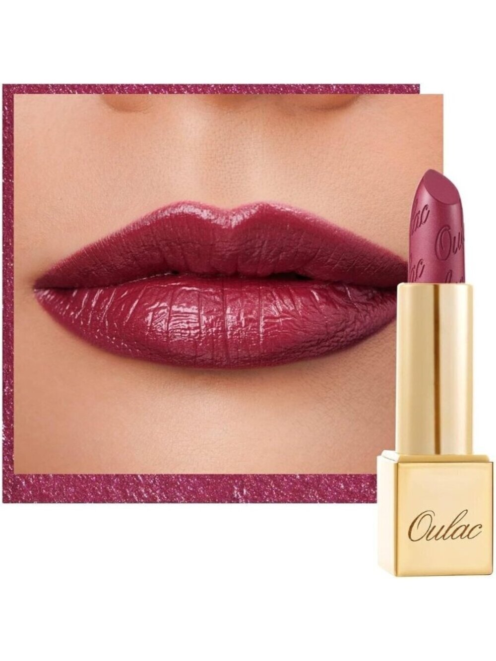 🆕 Metallic Shine Purple Lipstick Moisturizing Creamy Formula Full-Coverage Lip